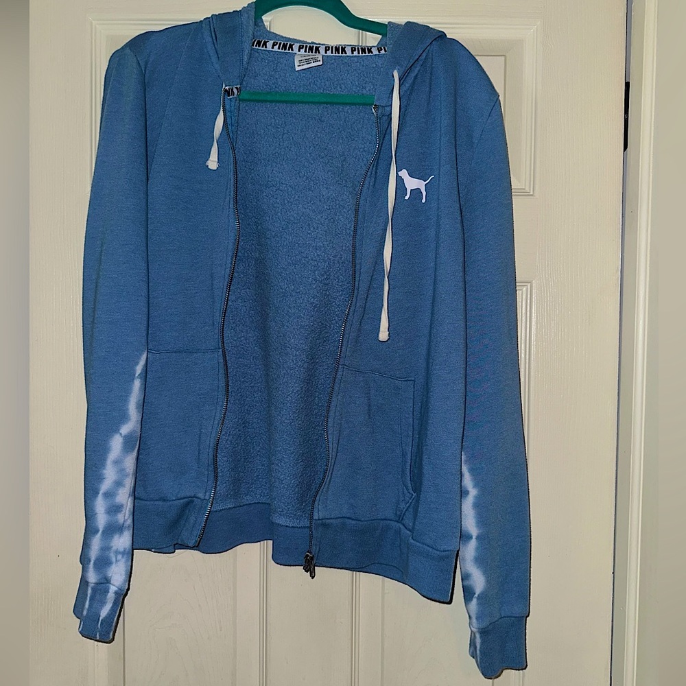 Pink, Size Large, Blue Jacket